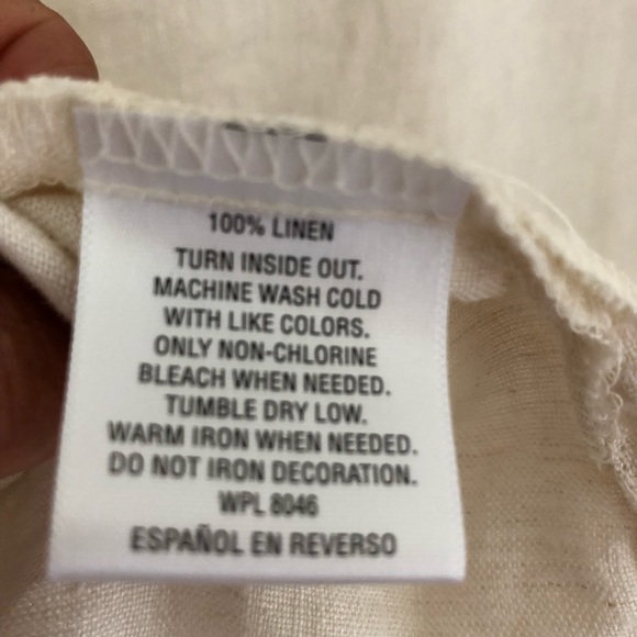 JM Collection Plus Size Button Down Linen Blouse - Picture 11 of 12